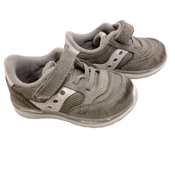 Saucony Jazz Lite Gray Unisex Baby Sneakers Sz 4.5 - Picture 1 of 9